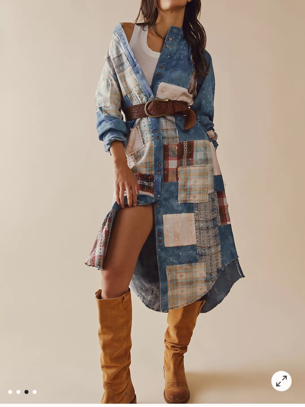 We The Free Phoenix Patched Shirtdress. NWOT - Picture 3 of 5